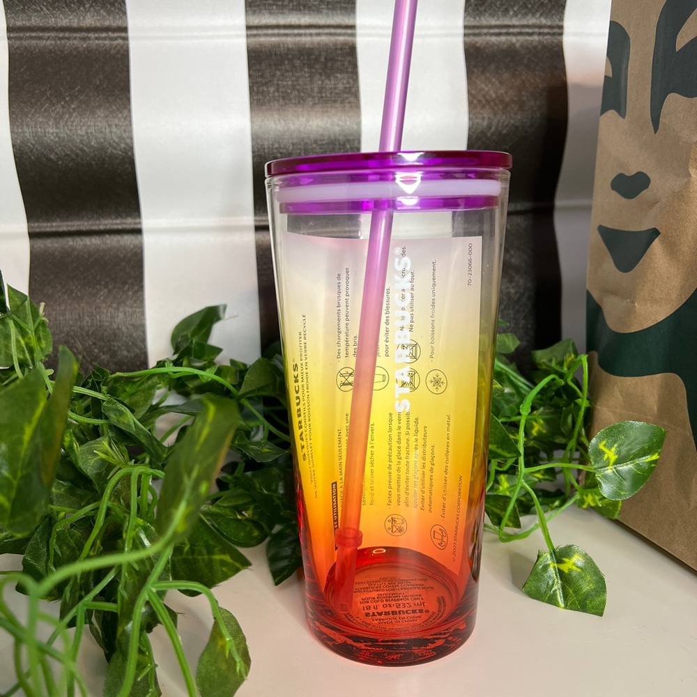Starbucks Gradient Sunset Ombre Glass Cold Cup
